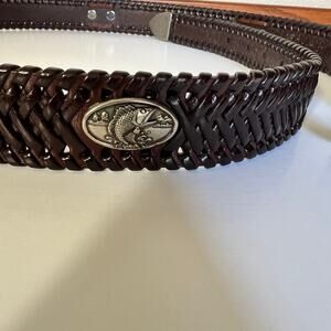 COLUMBIA Men’s leather hunting fishing belt, brown, men's size 36
